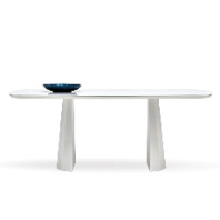 Стол обеденный с металическими ножками (200x100 см) (белый) ENZA HOME "LEGATO"